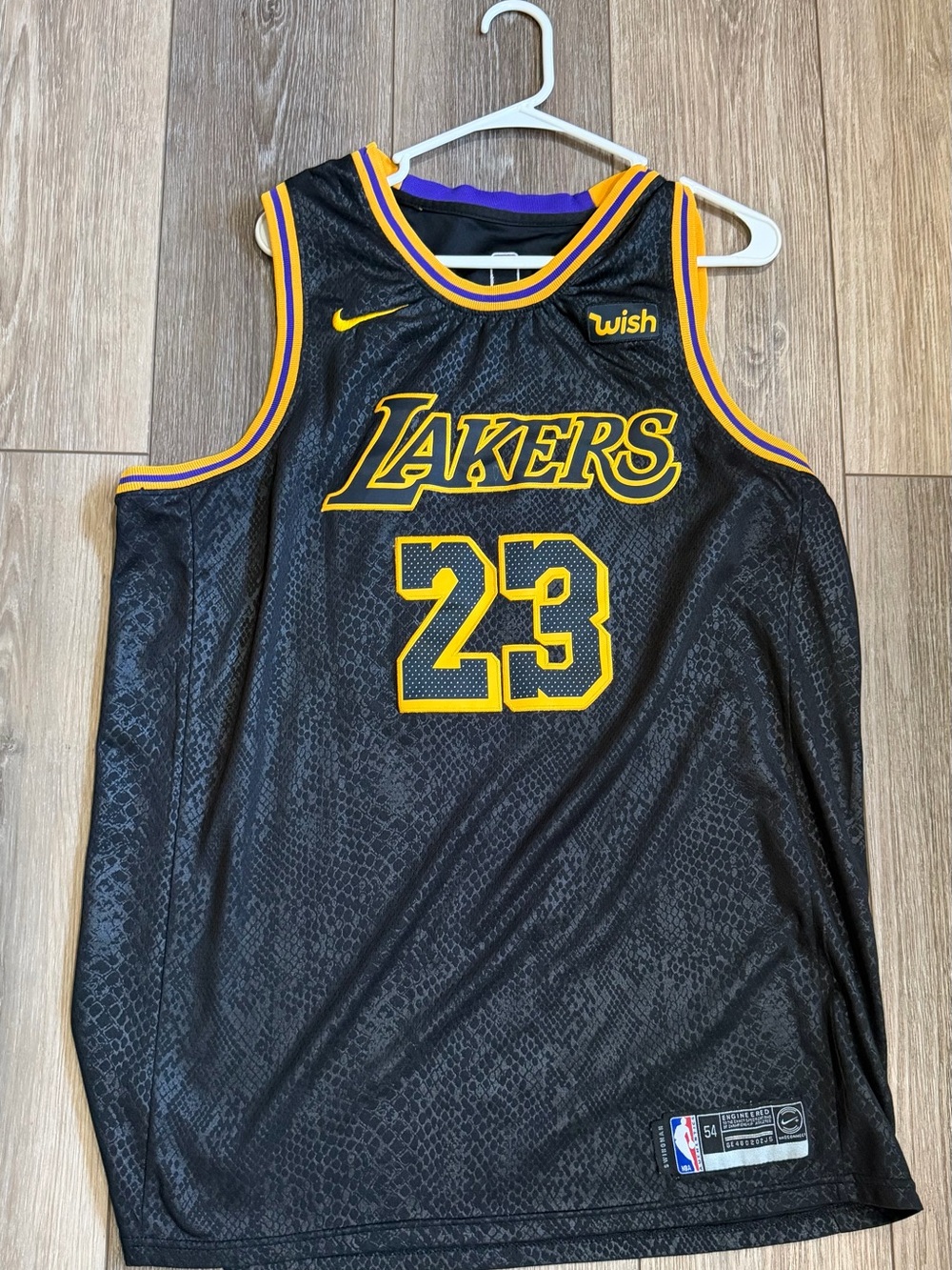 Nike Lakers LeBron 23 Jersey in Black and Gold
